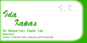 ida kapas business card